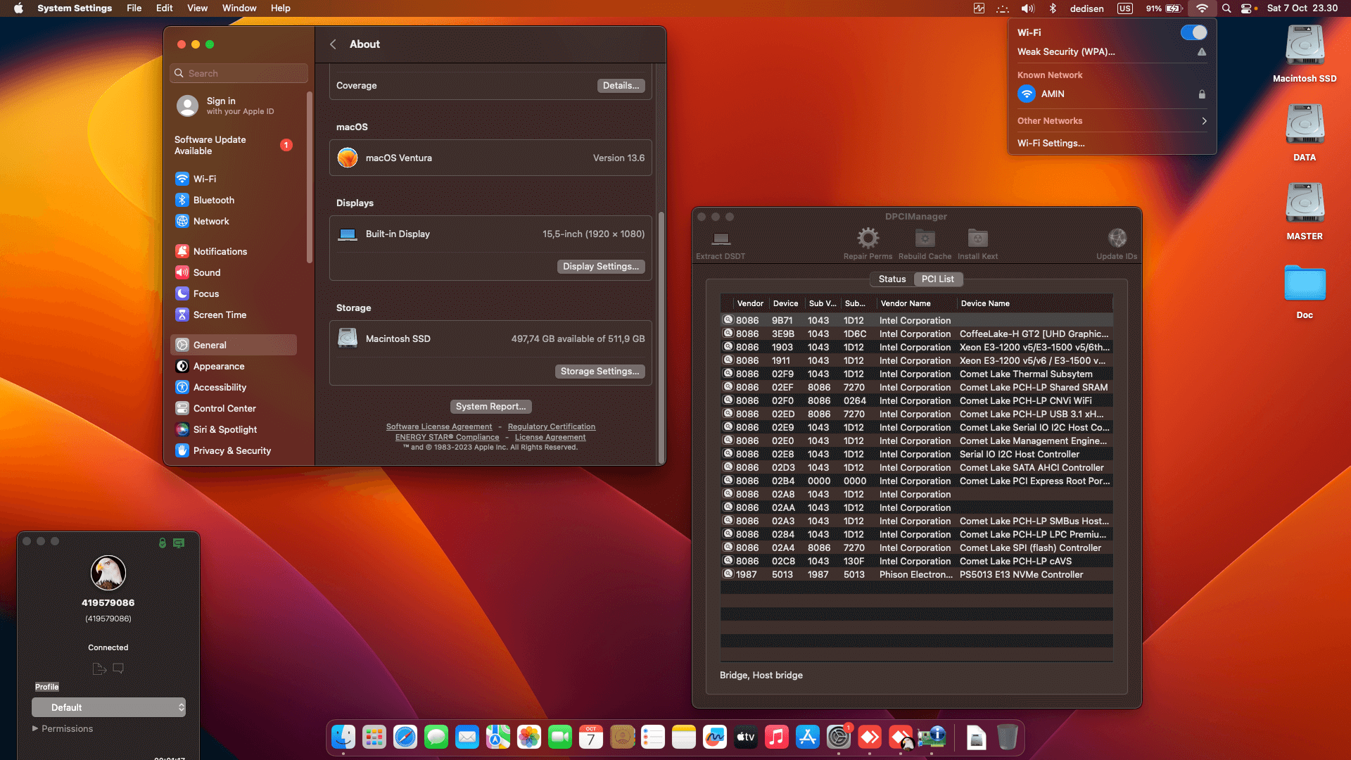 Asus VivoBook 15 A516FA VIPS323 [CometLake   Intel UHD 10Th Gen + I2C]   OpenCore 1